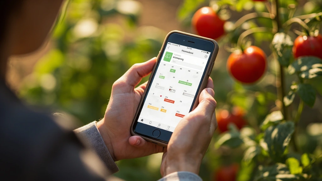 A phone screen showing the ZIP-coded Plant Care Calendar.